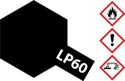 Produktbild von LP-60 NATO Schwarz matt 10ml Kunstharzfarben