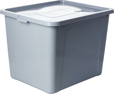 Plastový Kontajner S Vekom Multibox 40X33X30 Cm, 30 L, Sivý