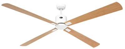 Produktbild von Gleichstrom Deckenventilator mit Fernbedienung Neo III WiFi 180 cm Weiß Flügel Ahorn / Buche