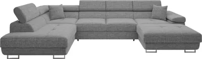 Produktbild von MIRJAN24 Wohnlandschaft Torezio Bis, Stilvoll Eckcouch mit Bettkasten und Schlaffunktion, Einstellbare Kopfstützen, 346x203x70-90 cm (Farbe: Lux 05, Seite: Links)