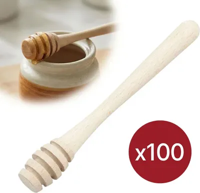 Produktbild von Holzlöffel für Honig, Honigwabenlöffel, 18 cm, 50 Stück