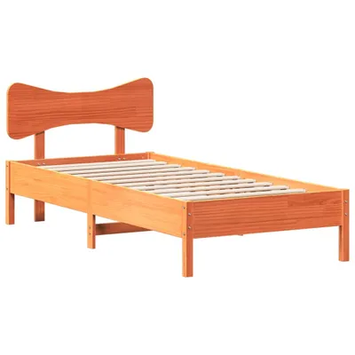 Produktbild von vidaXL Massivholzbett ohne Matratze Wachsbraun 90x200 Kiefernholz