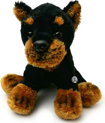 Produktbild von Terrier Kuscheltier Hund Dobermann Rottweiler Plüschtier Schnuffelhund CONAN