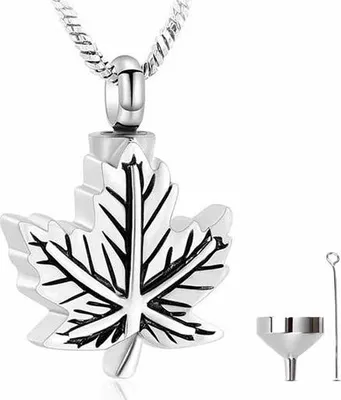 Produktbild von Luxe Ashanger mit 55 cm Kette für Asche, Haare oder Parfum - Gedenkschmuck, inkl. Asfüllhilfe und Aufbewahrungstasche
