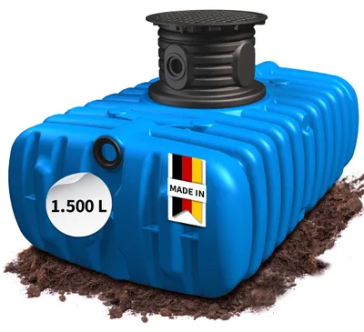 Productafbeelding van 4rain FLAT S vlaktank 1500 L incl. schachtverlenging, AI-gegenereerde afbeelding