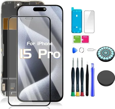 Produktbild von iPhone 15 pro Display | Komplettes Soft OLED Display | Reparatur Set| Ersatzteil | Bildschirm Einheit