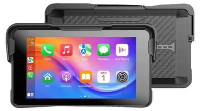 Produktbild von Carplay, 5 Zoll Touchscreen, IP67 wasserdicht, Bluetooth 5.0, USB Typ-C Schnittstelle, unterstützt die meisten Motorräder