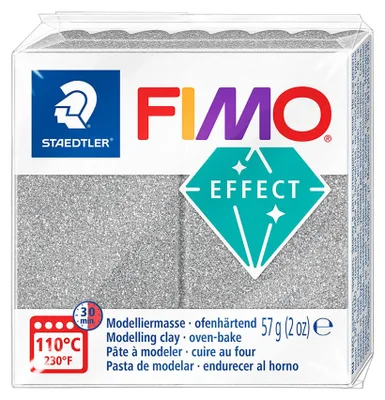 Produktbild von FIMO EFFECT Modelliermasse ofenhärtend silber-glitter 57g