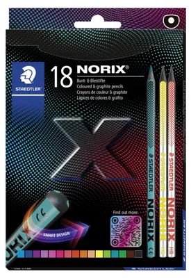 Produktbild von STAEDTLER NORIX 186 Buntstift Etui mit 16 Farben und 2 Bleistiften