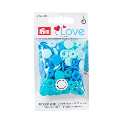 Obrázek produktu pro Prym 393000, Druky (patentky), Plast, Polyoxymetylen (POM), Modrá, Matný, Kulatý, 1,24 cm