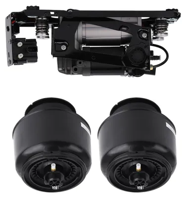 Produktbild von 2X Hinten Federbalg + Luftfederung Kompressor mit Ventil For BMW 5er F11 F07