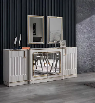 Immagine prodotto di Credenza moderna con 2 specchi Cassettiera di design per il soggiorno
