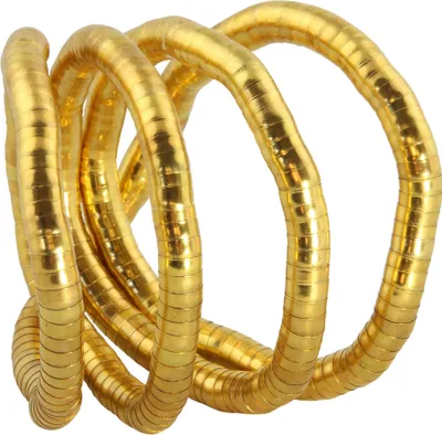 Produktbild von Biegsame Halskette Schlangenkette goldfarben dunkel 8mm Kette Armband