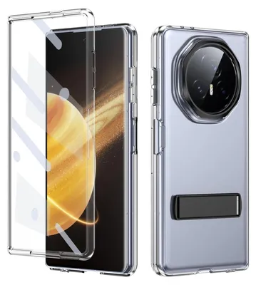Image de Étui de protection hybride TPU/PC pour Honor Magic V3, design pliable, noir