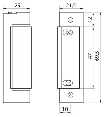Produktbild von Openers & Closers E30F1100 Elektrozaczep 24V DC elektrisch