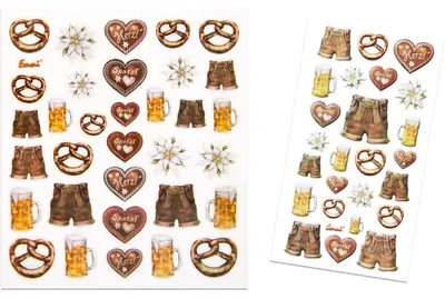Produktbild von Aufkleber Set 55 Sticker bayerische Motive  Dekoration