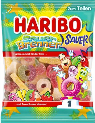 Produktbild von Haribo Sauer Brenner der Fruchtgummi Klassiker in sauer 160g