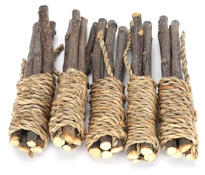 Produktbild von 5PCS Holzstäbchen Haustier Kauspielzeug Zahnreiniger für Papagei / Kaninchen / Hamster Kleintiere