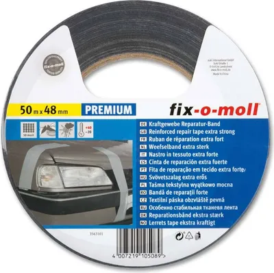 Produktbild von Reparaturband fix-o-moll Premium schwarz 50m x 48mm