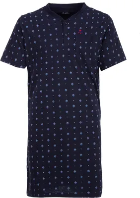 Produktbild von Nachthemd Kurzarm - Raute, Farbe:navy, Größe:XXL