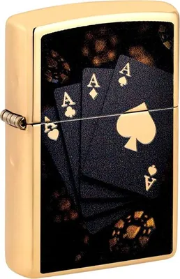 Produktbild von Zippo Benzin-Feuerzeug messing poliert color Poker, unbefüllt 60007738