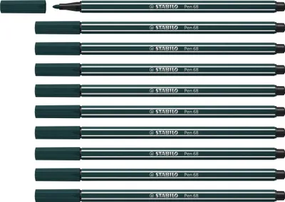 Produktbild von Premium-Filzstift - STABILO Pen 68 - 10er Pack - grünerde