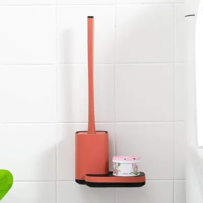 Image de Brosse WC en silicone avec fixation murale