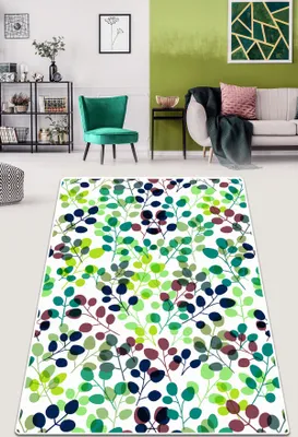 Zdjęcie produktu dla Conceptum Hypnose, Fructus- Fructus Genere Djt CHL, kolorowy dywanik z krótkim włosiem, 80 x 120 cm, 50% aksamit / 50% poliester