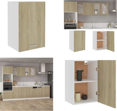 Obrázok produktu pre vidaXL Nástenná skrinka Sonoma dub 39,5x31x60 cm Materiál na báze dreva - Nástenná skrinka - Kuchynská skrinka - Kuchynské skrinky