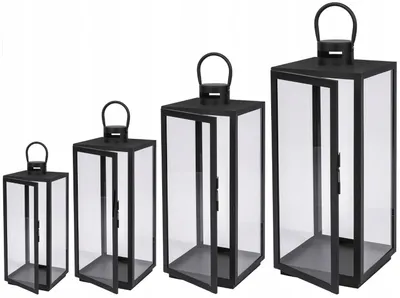 Produktbild von SEVICO Laterne Gartenlaterne 4tlg. Windlicht Laterne Kerzenhalter Kerzenleuchter Kerzenständerr für Outdoor Wohnzimmer Garten Balkon F270+F271
