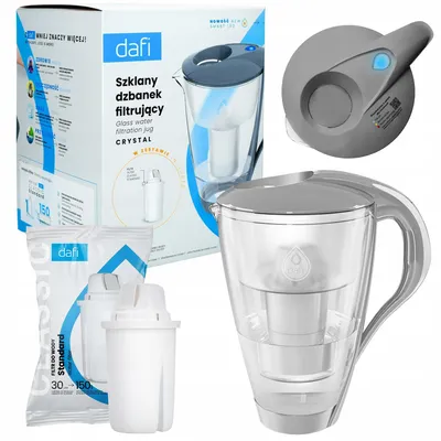 Produktbild von Dafi Crystal 2-Liter-Glaskanne mit LED-Anzeige und Dafi Classic-Filtration