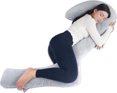 Immagine prodotto di Cuscino per gravidanza Famanu, ergonomico, 170 cm, colore grigio