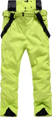 Produktbild von ASKSA Unisex Skihose Wasserdicht Gefüttert Hosenträger Outdoorhose Winddicht Snowboardhose, Grün, S