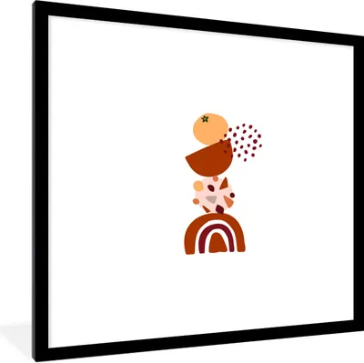 Produktbild von MuchoWow® Gerahmtes Poster Winter - Design - Abstrakt 40x40 cm - Poster mit Schwarzem Bilderrahmen Wandposter Rahmen Foto Bilder - Poster - Plakat im Rahmen