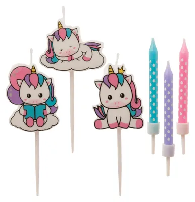 Image de Set de bougies licornes, 15 pièces