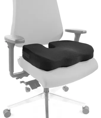 Produktbild von Orthopädisches Sitzkissen mit Memory-Schaum und Gelschicht, rutschfestem Bezug, abnehmbar und waschbar.