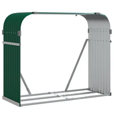 Obrázek produktu pro vidaXL Přístřešek na palivové dřevo zelený 120x45x100 cm Pozinkovaná ocel