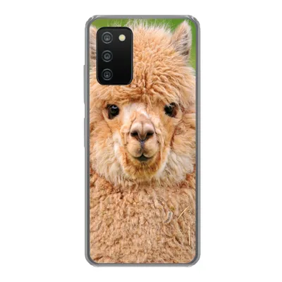 Produktbild von MuchoWow® Handyhülle Schutzhülle Hülle für Samsung Galaxy A03s Alpaka - Wolle - Braun Silikon Softcase Handy Hülle - Schutz