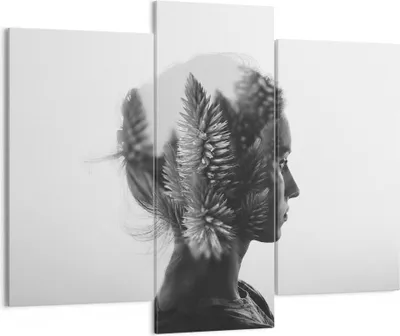 Produktbild von Bild auf Leinwand - Leinwandbild - Frau Abstraktion - 130x100cm - Wand Bild - Wanddeko - Leinwanddruck - Bilder - Kunstdruck - Wanddekoration - Leinwand bilder - Wandkunst - CB130x100-3799
