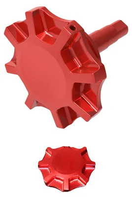 Produktbild von Servolenkungsbehälterdeckel, Aluminiumkonstruktion, kompatibel mit Luxusfahrzeugmodellen, Rot