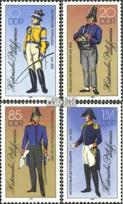 Produktbild von Briefmarken DDR 1986 Mi 2997II-3000II (kompl.Ausg.) postfrisch Historische Postuniformen