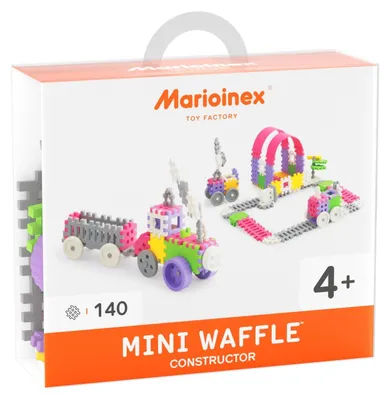 Zdjęcie produktu dla Klocki konstrukcyjne Mini Waffle dla dziewczynek 140 elementów