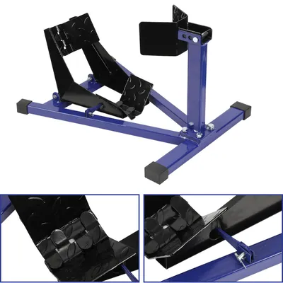 Image de Support avant pour moto Vigevee, couleur bleu et noir, compatible avec des pneus de 17 à 21 pouces