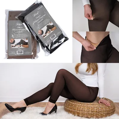 Da Thermo Leggings Laufhose Warm gefüttert Winter Fleece M/L