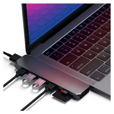 Produktbild von Satechi ST-CMBPM, USB 3.2 Gen 1 (3.1 Gen 1) Type-C, Grau, MicroSD (TransFlash), SD, HDMI, USB 3.2 Gen 1 (3.1 Gen 1) Type-A, USB 3.2 Gen 1 (3.1 Gen 1) Type-C, Aluminium, 114,3 mm