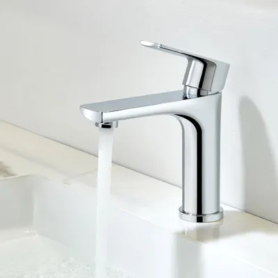 Productafbeelding van Wastafelmengkraan met Afvoer, Waterbesparende Mengkraan in Chroom