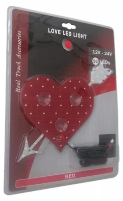 Immagine prodotto di Cuore luminoso a LED + freccia bianca in rosso e bianco 12 V - 24 V 54 LED
