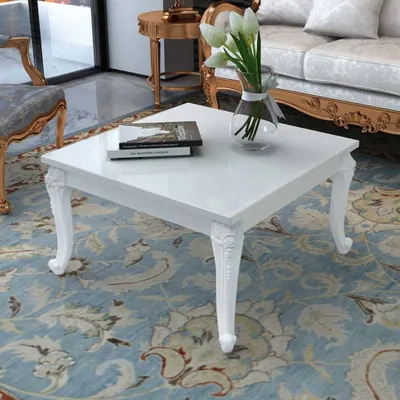Produktbild von vidaXL Couchtisch 80x80x42 cm Hochglanz-Weiß