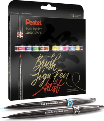 Obrázok produktu pre Štetcová sada 12 farieb SESF30C-ST12 Pentel