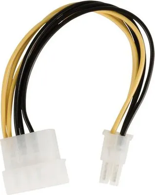 Produktbild von Valueline VLCP74060V015, 0,15 m, Molex (4-pin), PCI-E (6-pin), Männlich, Männlich, 90°